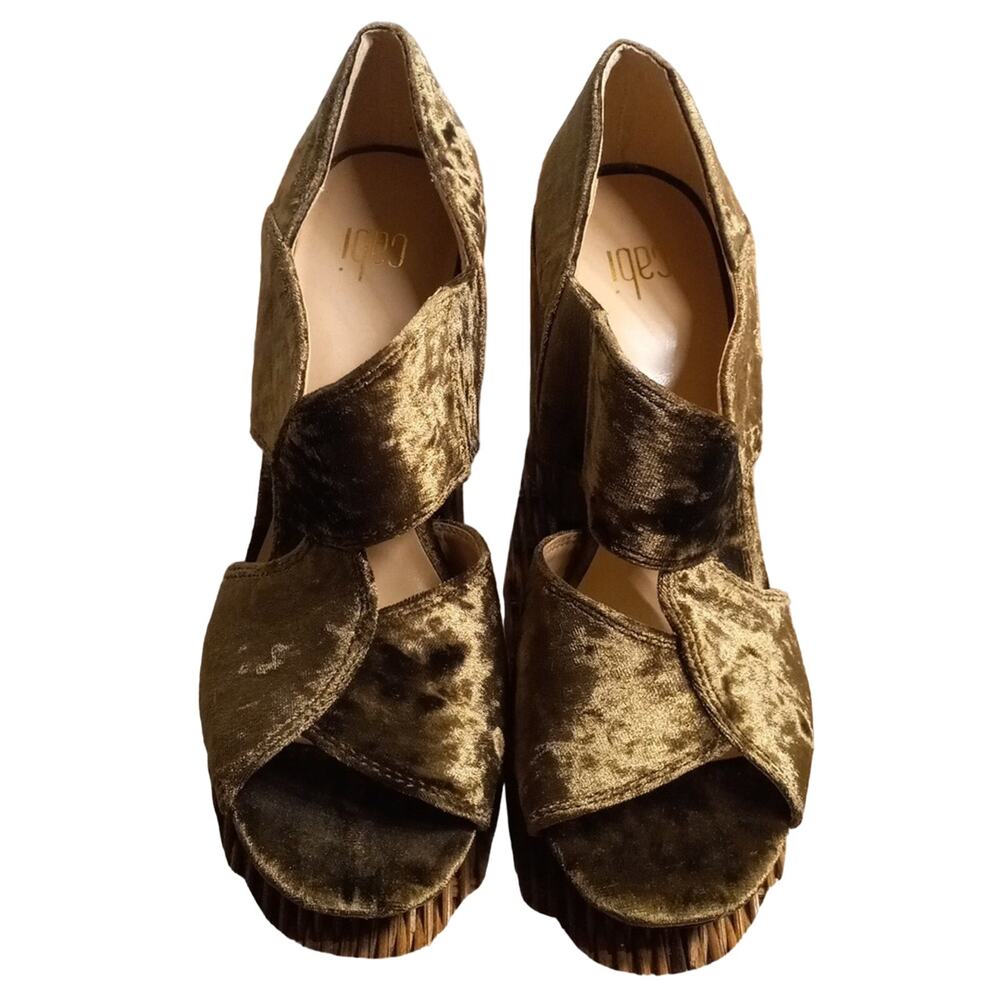 Cabi 6016 Interlock Block Heel NWOT Size 7 Olive Green